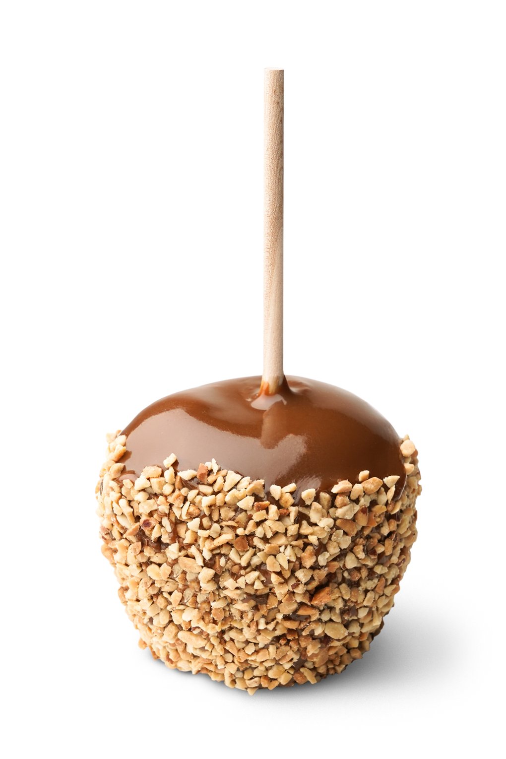 Homemade Gourmet Caramel Apple With Nuts